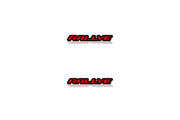 Dodge Emblem & Badge Set - Grille and Tailgate Rallye logo Dodge emblems decoinfabric RED
