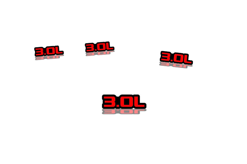 Jeep Emblem & Badges set with 3.0L logo Jeep emblems decoinfabric