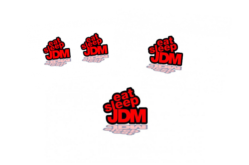 Toyota Emblem & Badges set with JDM logo (Type 3) Toyota emblems decoinfabric