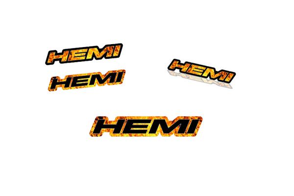 Chrysler Emblem & Badges set with Hemi Fire logo