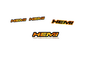 Dodge Emblem & Badges set with Hemi Fire logo Dodge emblems decoinfabric