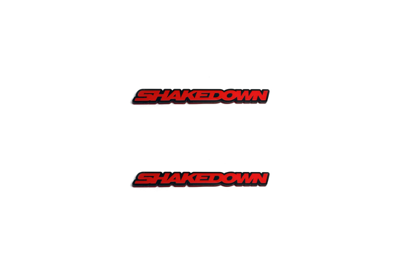 Dodge Emblem & Badge Set - Grille and Tailgate Shakedown logo Dodge emblems decoinfabric RED