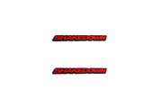 Dodge Emblem & Badge Set - Grille and Tailgate Shakedown logo Dodge emblems decoinfabric RED