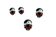 Jeep Stainless Steel Emblem & Badges set with Mopar Skull logo (Type 3) Jeep emblems decoinfabric