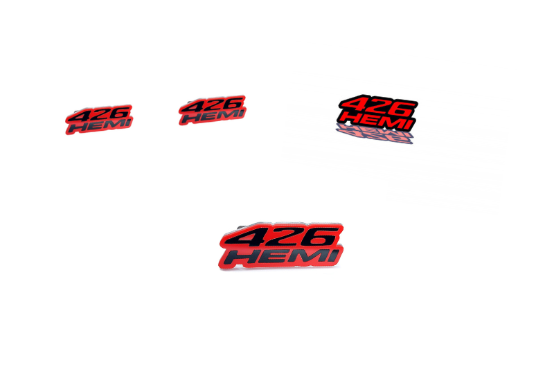 Dodge Emblem & Badges set with 426HEMI logo (Type 2) Dodge emblems decoinfabric