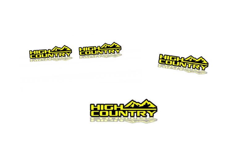 GMC Emblem & Badges set with High Country logo GMC emblems decoinfabric
