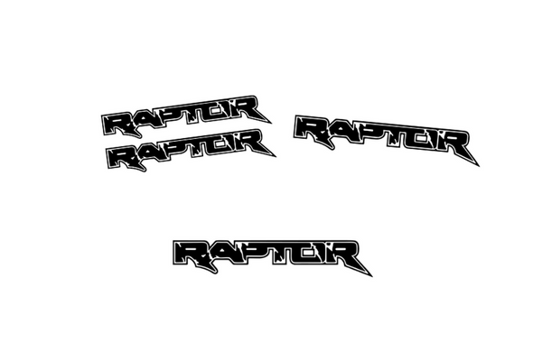 Ford Ranger Emblem & Badges set with Raptor logo