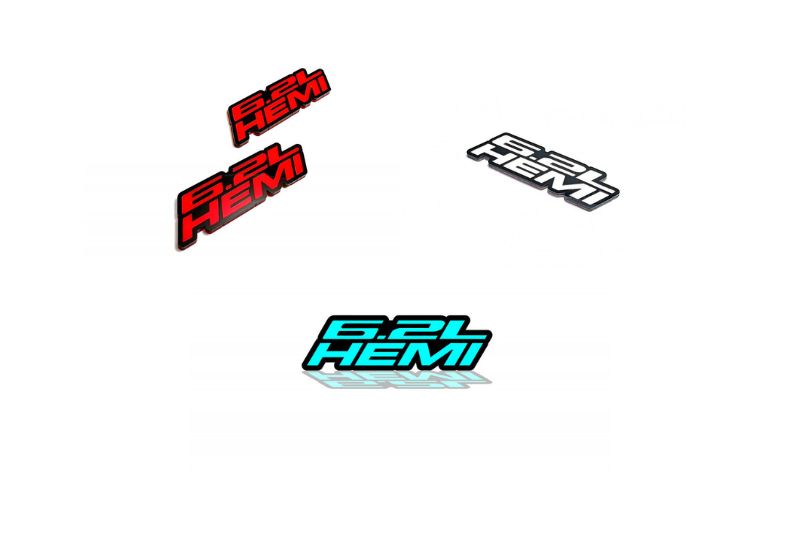 Dodge Emblem & Badges set with 6.2L Hemi Logo Dodge emblems decoinfabric