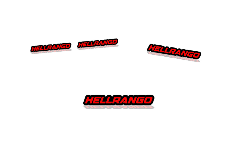 Dodge Durango Emblem & Badges set with Hellrango logo Dodge emblems decoinfabric