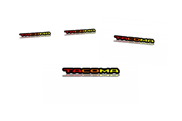 Toyota Emblem & Badges set with Tacoma III logo (Tricolor)