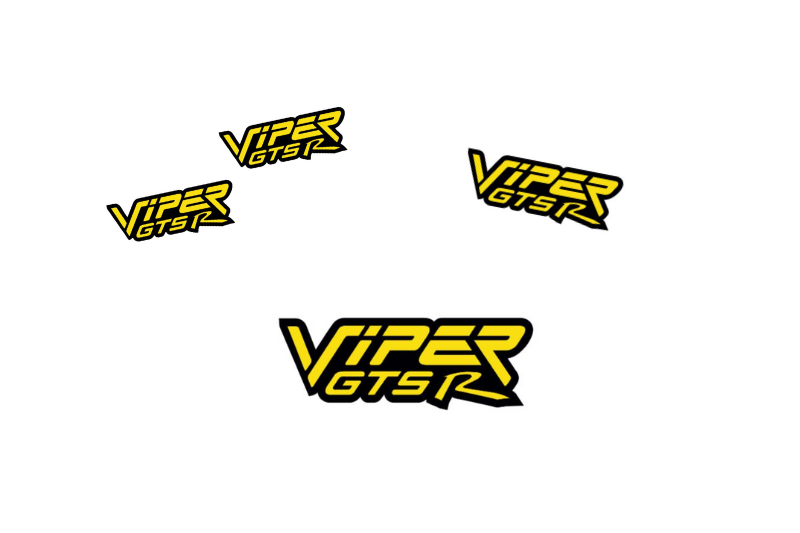 Dodge Viper Emblem & Badges set with Viper GTS-R logo