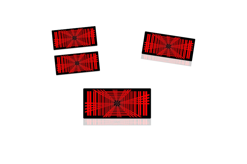 Tesla Emblem & Badges set with Plaid logo Tesla emblems decoinfabric