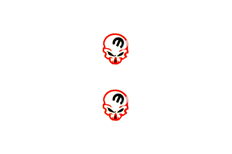 Dodge Emblem & Badge Set - Grille and Tailgate Mopar Skull logo (Type 4) Dodge emblems decoinfabric