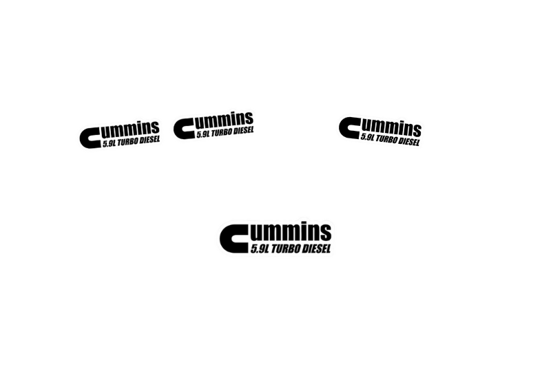 Dodge Emblem & Badges set with Cummins 5.9 Turbo Diesel logo Dodge emblems decoinfabric