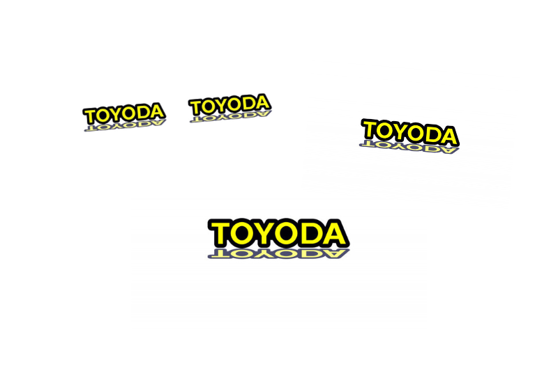 Toyota Emblem & Badges set with Toyoda logo Toyota emblems decoinfabric