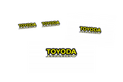 Toyota Emblem & Badges set with Toyoda logo Toyota emblems decoinfabric