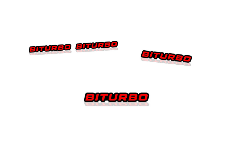 Mercedes G-Class Emblem & Badges set with BiTurbo logo Mercedes emblems decoinfabric