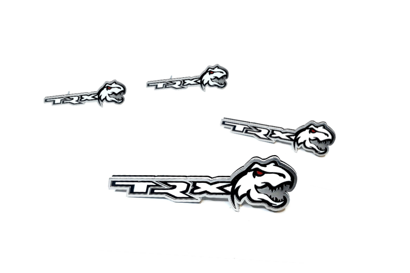 Dodge Stainless Steel Emblem & Badges set with TRX logo Dodge emblems decoinfabric