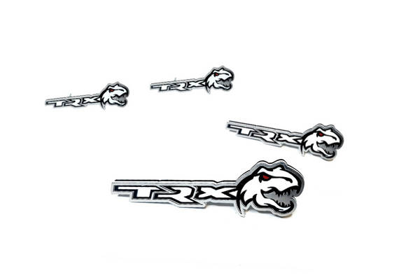 Dodge Stainless Steel Emblem & Badges set with TRX logo