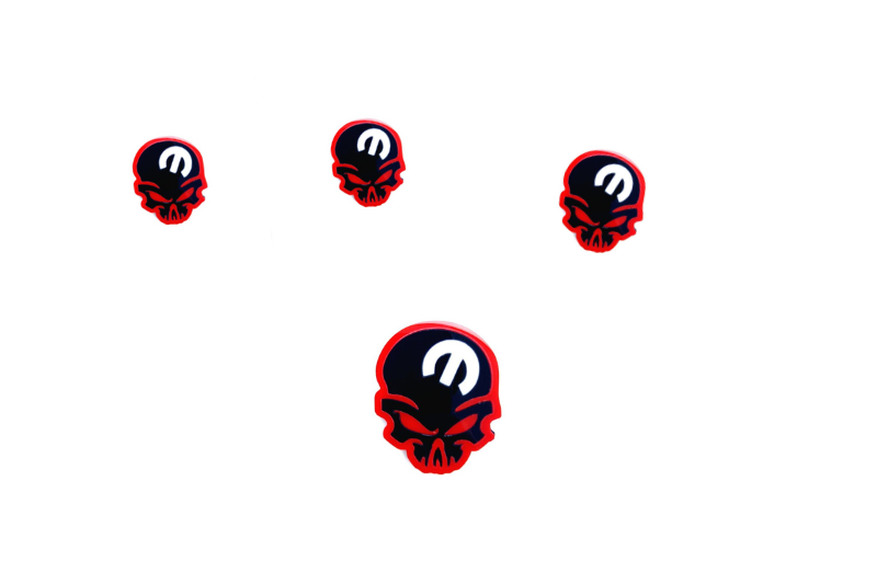 Jeep Emblem & Badges set with Mopar Skull logo (Type 7) Jeep emblems decoinfabric