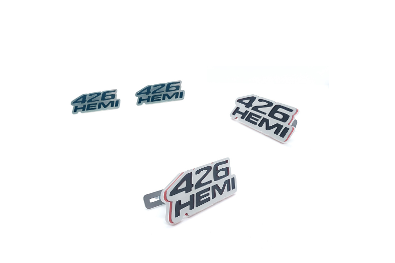 Chrysler 300C II Stainless Steel Emblem & Badges set with 426 HEMI logo Chrysler emblems decoinfabric