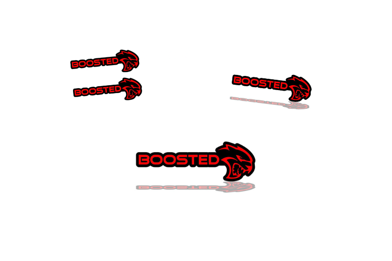 Dodge Emblem & Badges set with Boosted Hellcat logo Dodge emblems decoinfabric