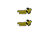 Dodge Emblem & Badge Set - Grille and Tailgate murdeR horneT logo (Type 5) Dodge emblems decoinfabric YELLOW