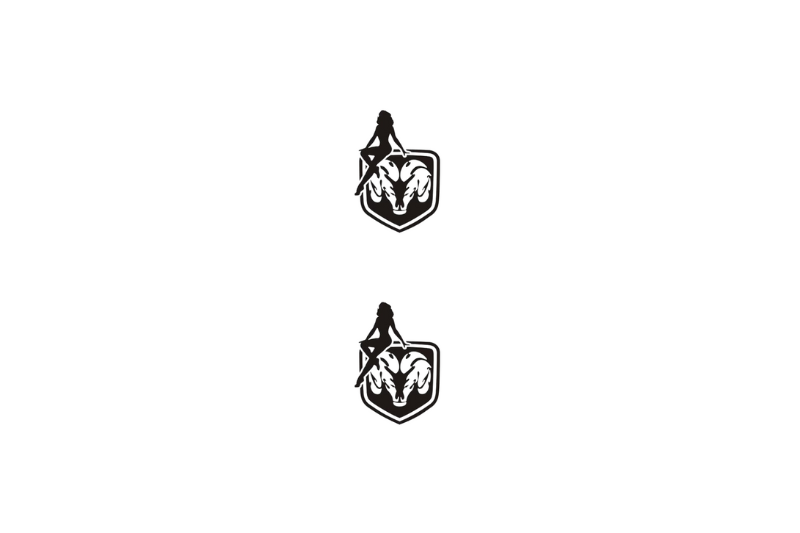 Dodge RAM Emblem & Badge Set - Grille and Tailgate Dodge RAM Girl logo