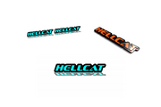 Dodge Emblem & Badges set with Hellcat logo Dodge emblems decoinfabric