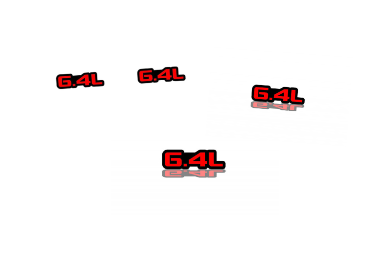 Dodge Emblem & Badges set with 6.4L logo (Type 2) Dodge emblems decoinfabric