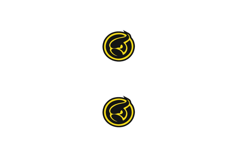 Dodge Emblem & Badge Set - Grille and Tailgate Ghost logo Dodge emblems decoinfabric YELLOW