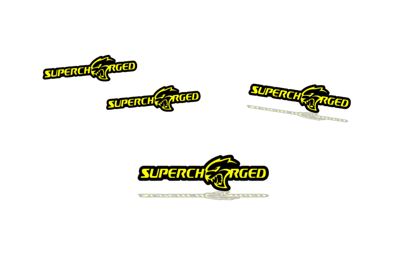 Jeep Emblem & Badges set with Supercharged + Hellcat logo Jeep emblems decoinfabric