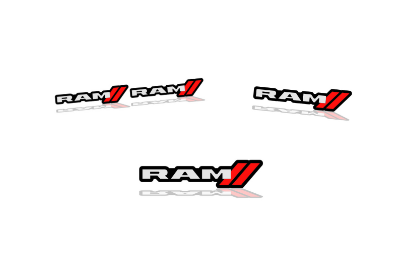 Dodge RAM Emblem & Badges set with Ram + Dodge logo Dodge emblems decoinfabric
