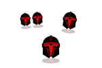 Load image into Gallery viewer, Tesla Emblem &amp; Badges set with Tesla Helmet logo
