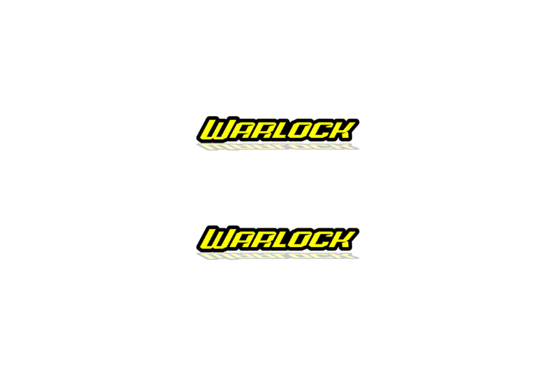 Dodge RAM Emblem & Badge Set - Grille and Tailgate Warlock logo Dodge emblems decoinfabric YELLOW