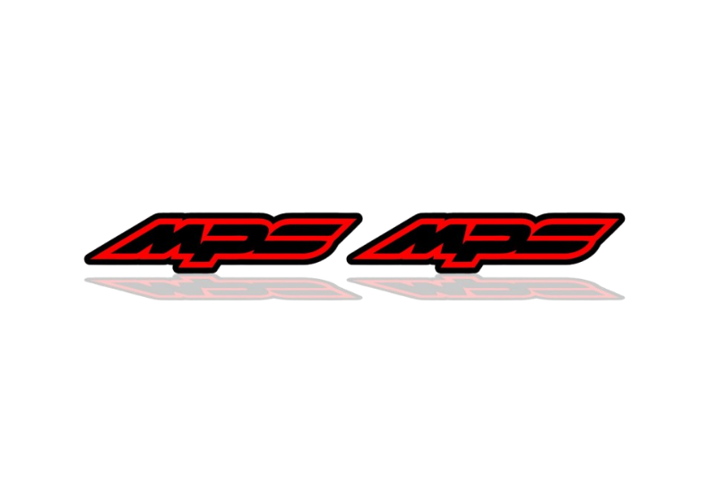 Mazda emblem for fenders with MPS logo (Type 2) Mazda Car Emblems decoinfabric BLACK RED