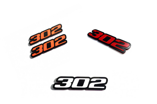 Ford Mustang Emblem & Badges set with 302 logo