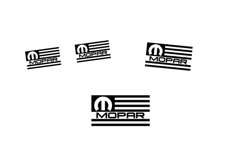 Chrysler Emblem & Badges set with Mopar American Flag logo Chrysler emblems decoinfabric