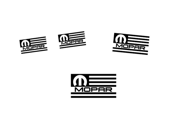 Chrysler Emblem & Badges set with Mopar American Flag logo