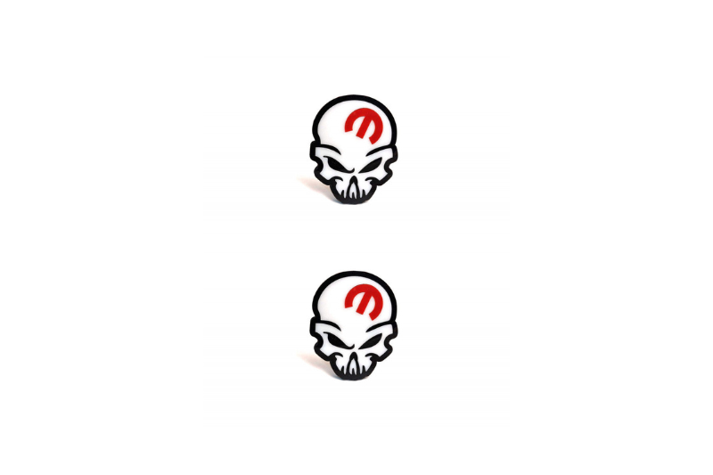 Dodge Emblem & Badge Set - Grille and Tailgate Mopar Skull logo Dodge emblems decoinfabric