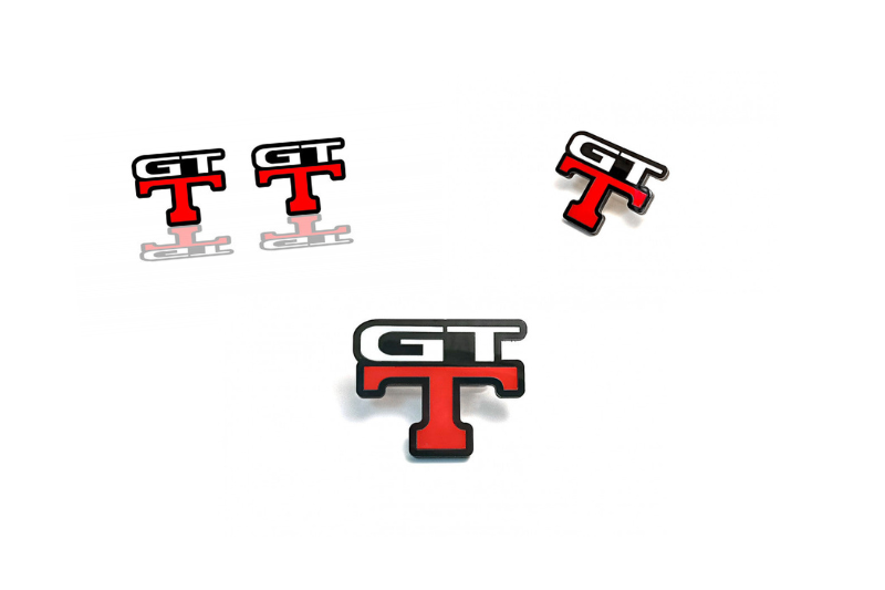 Nissan Emblem & Badges set with GT-T logo Nissan emblems decoinfabric