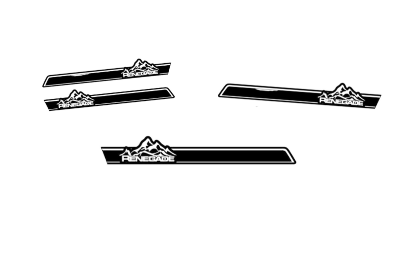 Jeep Emblem & Badges set with Renegade logo Jeep emblems decoinfabric