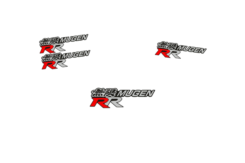 Honda Emblem & Badges set with Mugen RR logo (Type 2) Honda emblems decoinfabric