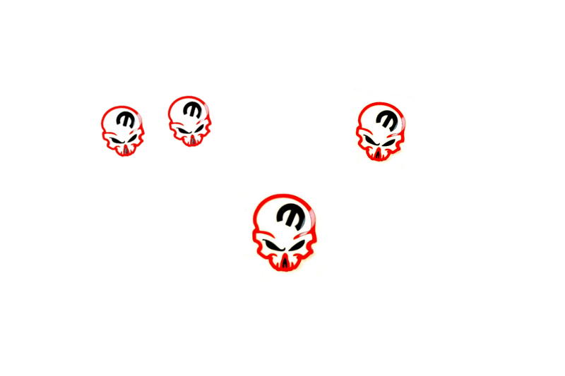 Dodge Emblem & Badges set with Mopar Skull logo (Type 4) Dodge emblems decoinfabric