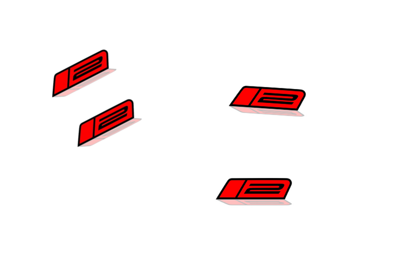 Ford Mustang Emblem & Badges set with Roush Stage 2 logo Ford emblems decoinfabric