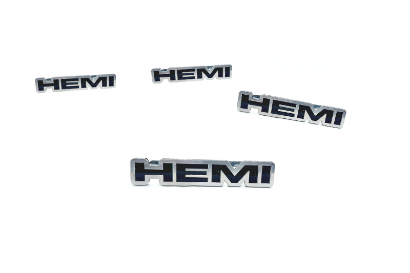 Jeep Stainless Steel Emblem & Badges set with Hemi logo