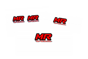 Mitsubishi Emblem & Badges set with MR logo Mitsubishi emblems decoinfabric