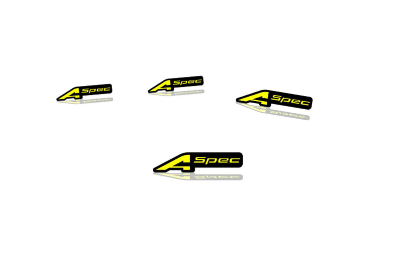 Honda Emblem & Badges set with A-Spec logo Honda emblems decoinfabric