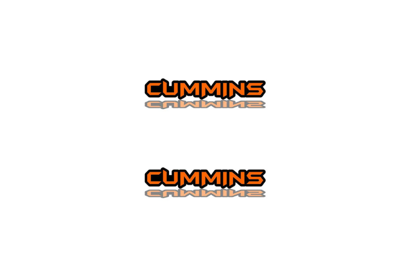Dodge Emblem & Badge Set - Grille and Tailgate Cummins logo Dodge emblems decoinfabric ORANGE