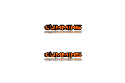 Dodge Emblem & Badge Set - Grille and Tailgate Cummins logo Dodge emblems decoinfabric ORANGE